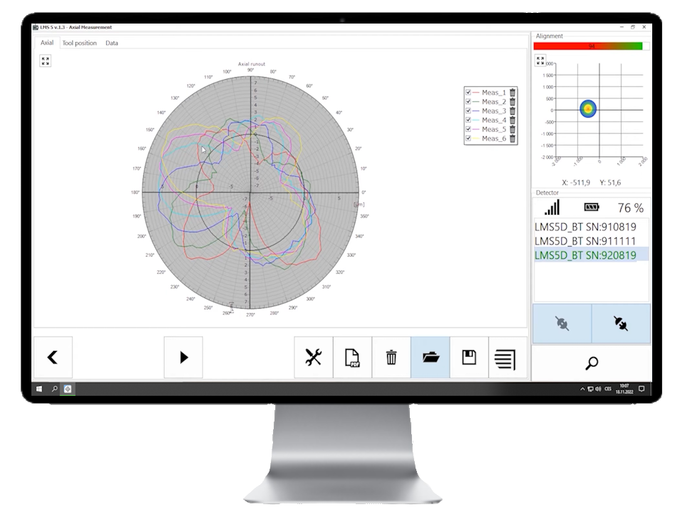 Ovládací program pro přístroje Lasertex LMS-5
